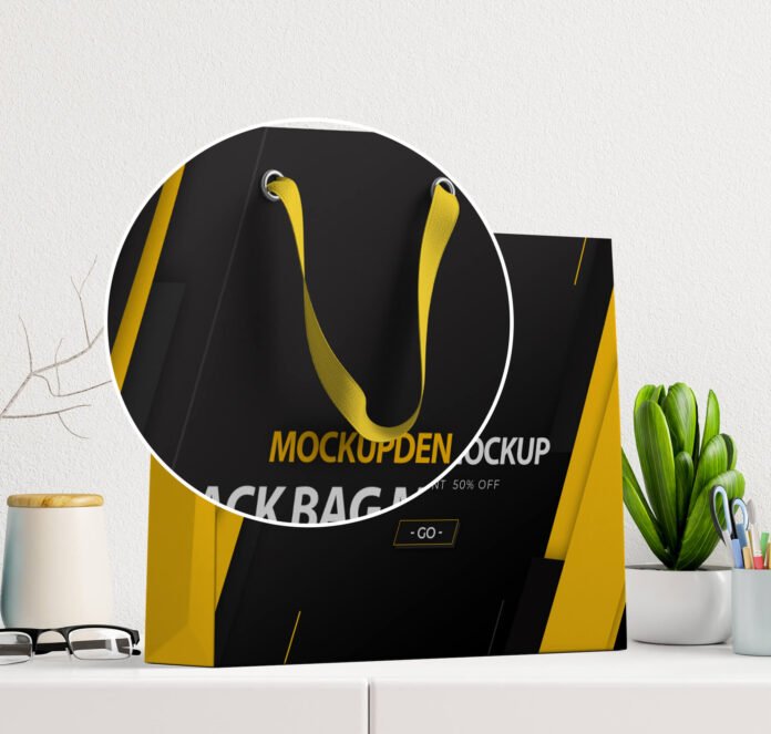 Download Free Black Bag Mockup PSD Template - Mockup Den