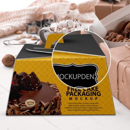 Download Best Cake Box Mockup | 30+ Free & Premium Cake Packaging PSD