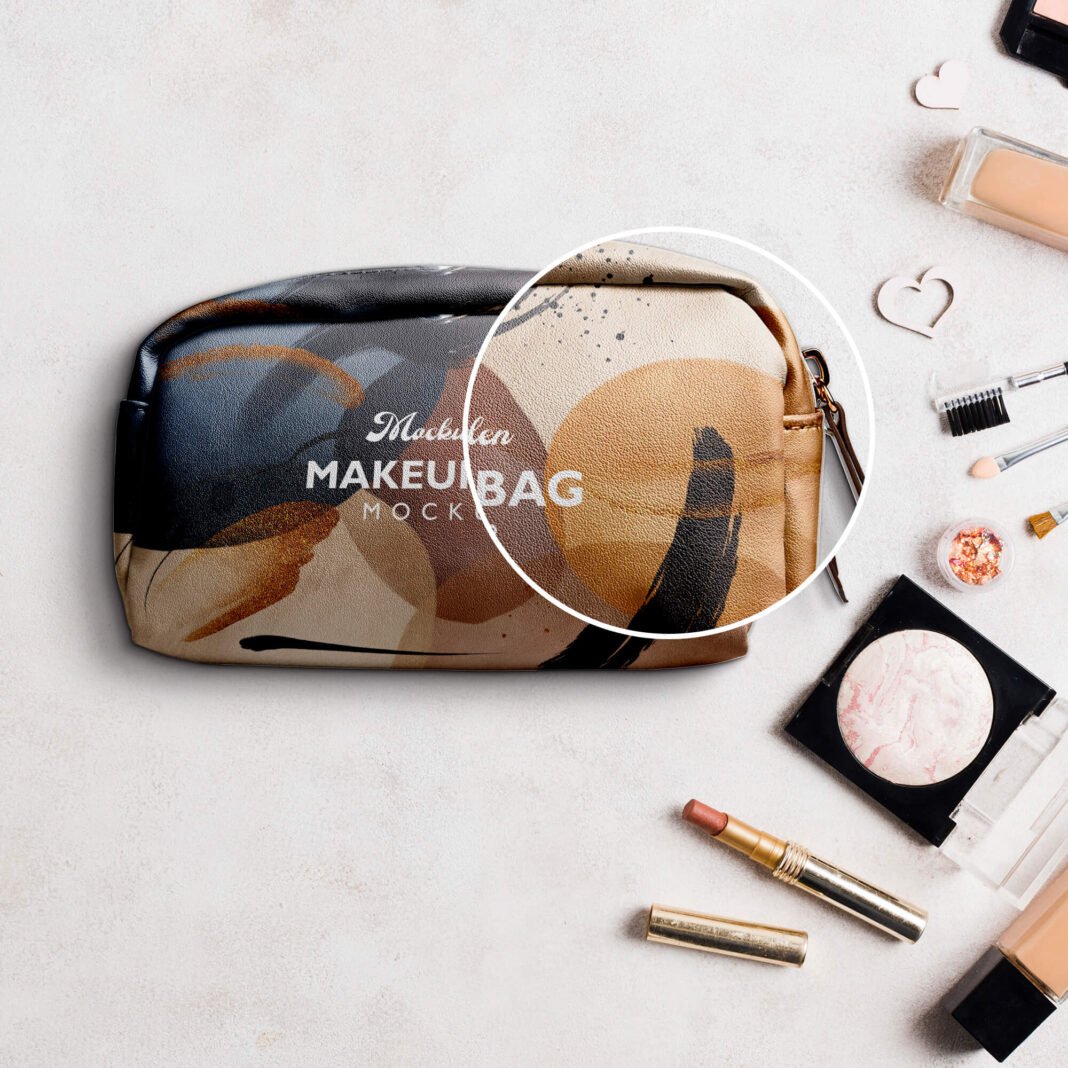 Download Free Makeup Bag Mockup PSD Template - Mockup Den