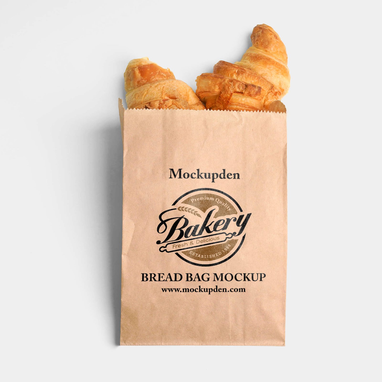 Design Free Bread Bag Mockup PSD Template