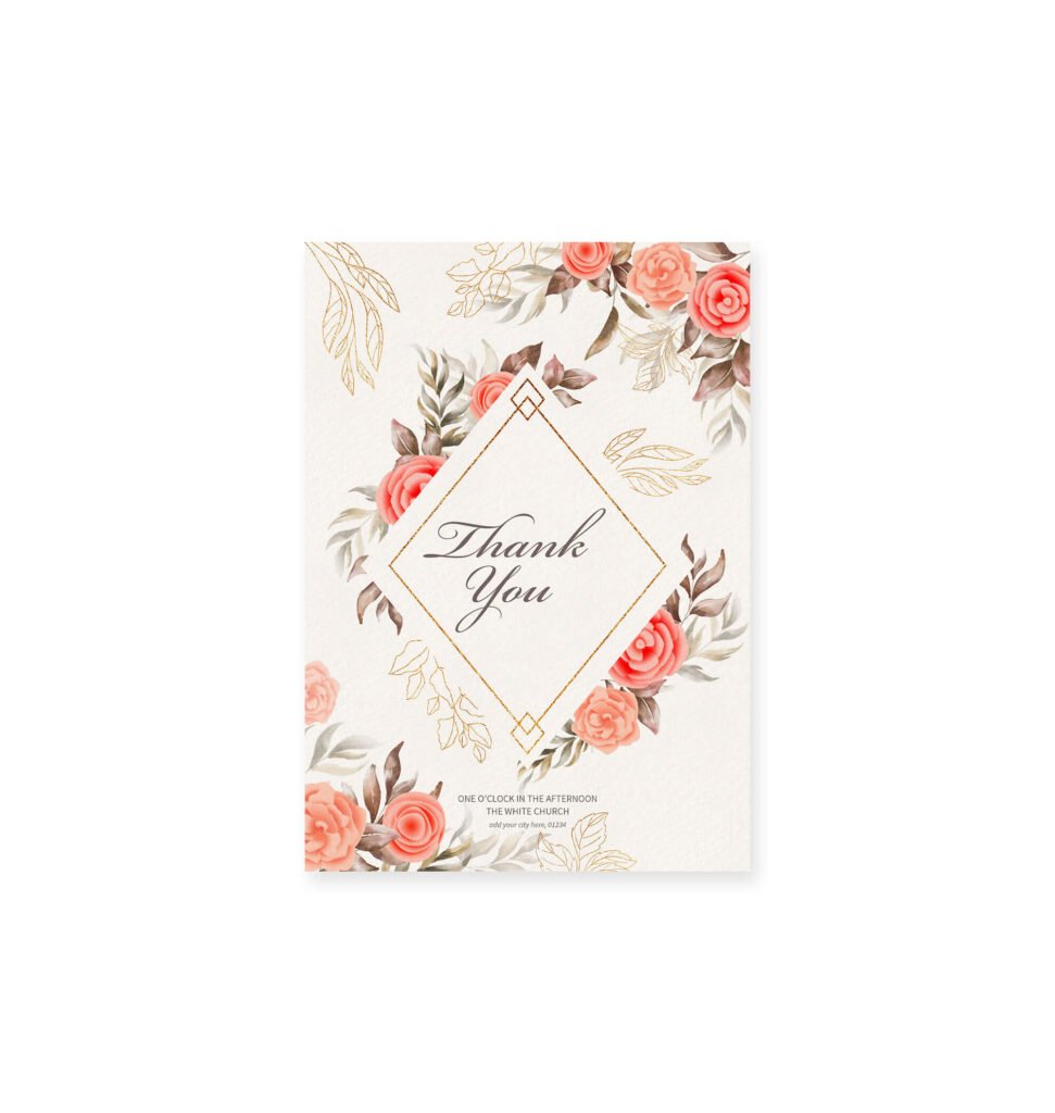 Design Free Thank You Card Mockup PSD Template