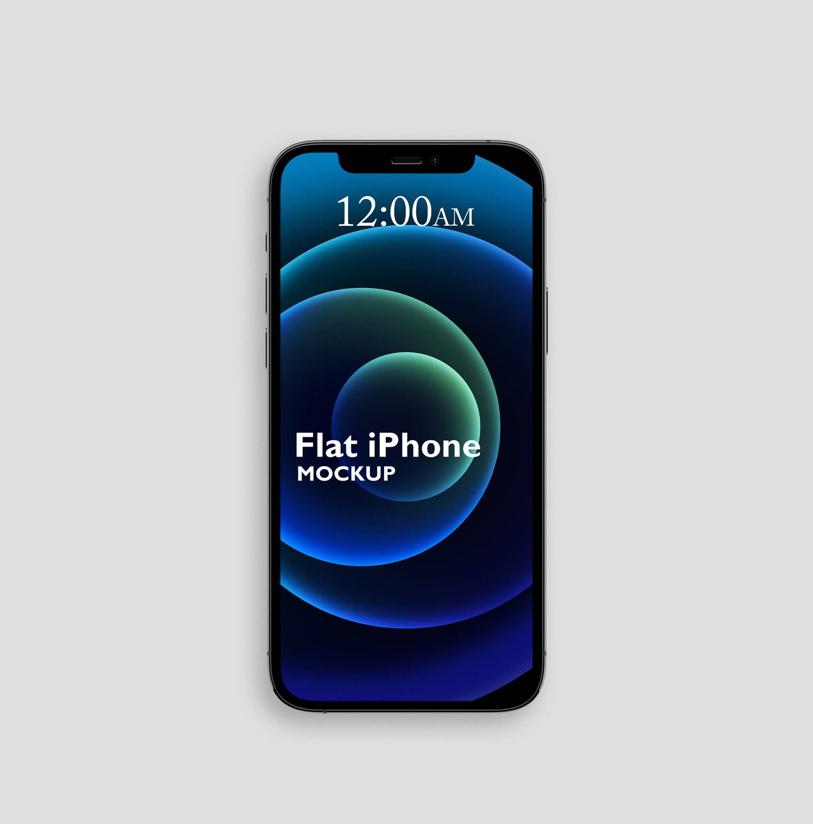 Design Free Flat iPhone Mockup PSD Template