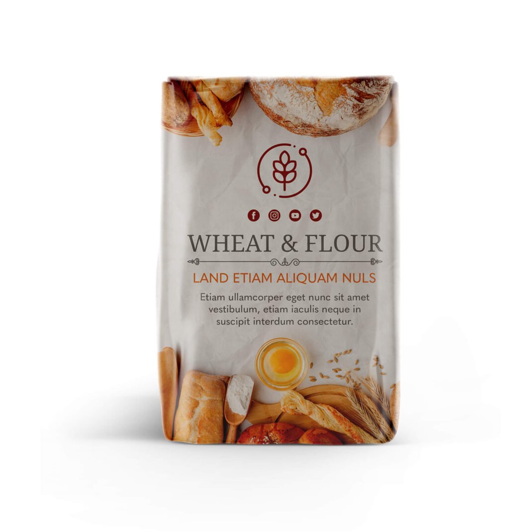 Download Free Flour Bag Mockup PSD Template - Mockup Den