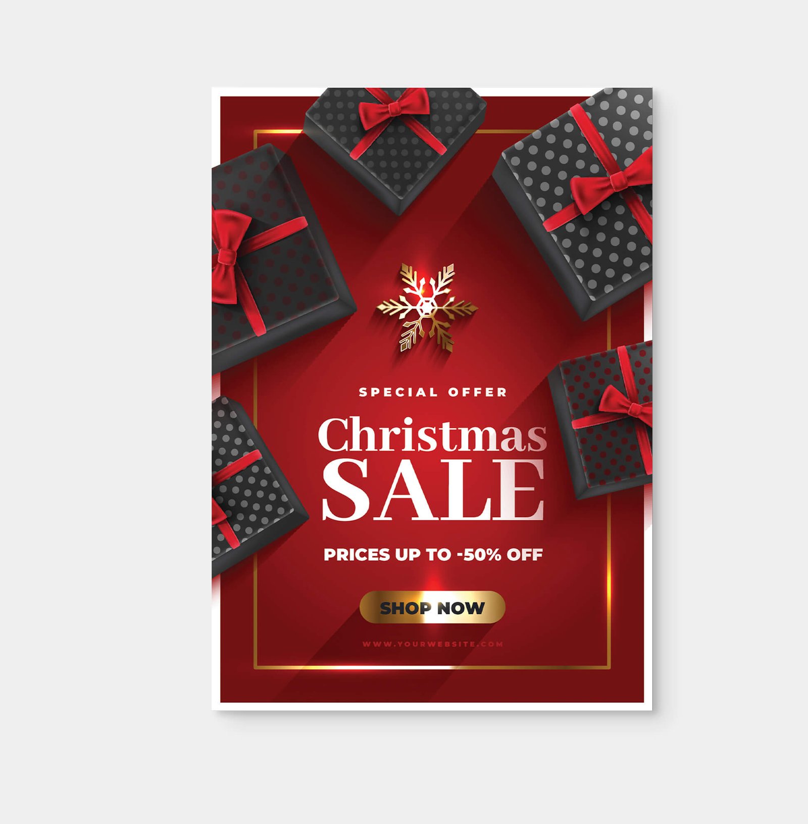 Download Free Christmas Sale Gift Card Mockup PSD Template - Mockup Den