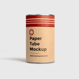 Free Paper Tube On a Shelf Mockup PSD Template - Mockup Den