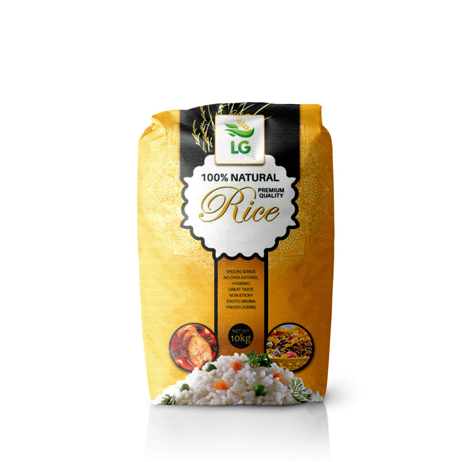 Design Free Rice Bag Mockup PSD Template