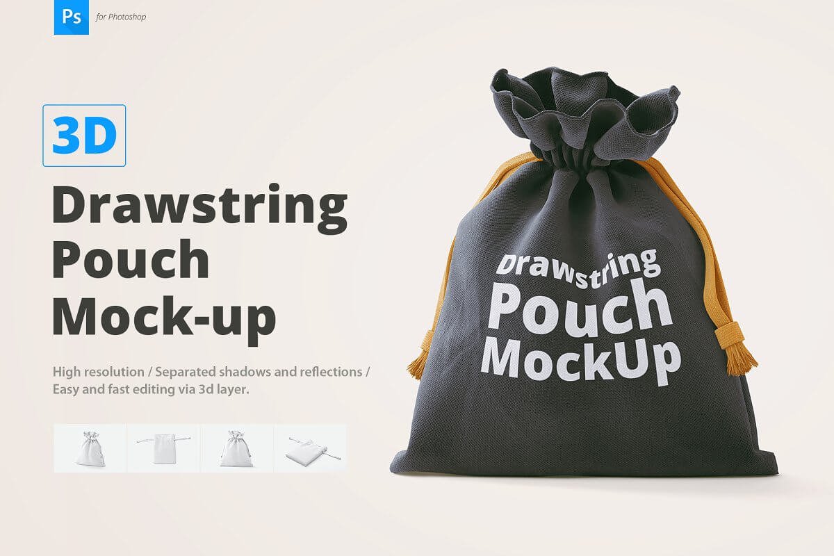 Drawstring Pouch Mock-Up