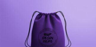 Drawstring bag mockup template Premium Psd (2)