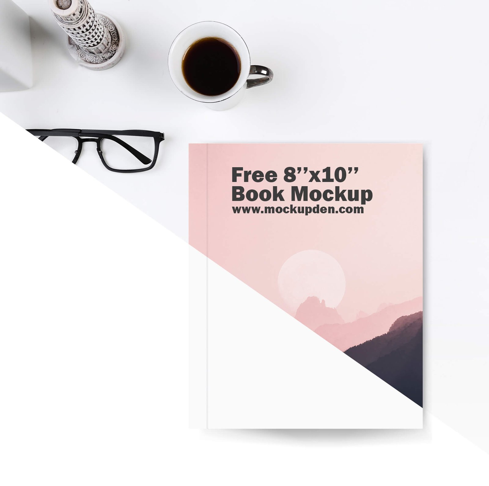 Editable Free 8''x10'' Book Mockup PSD Template