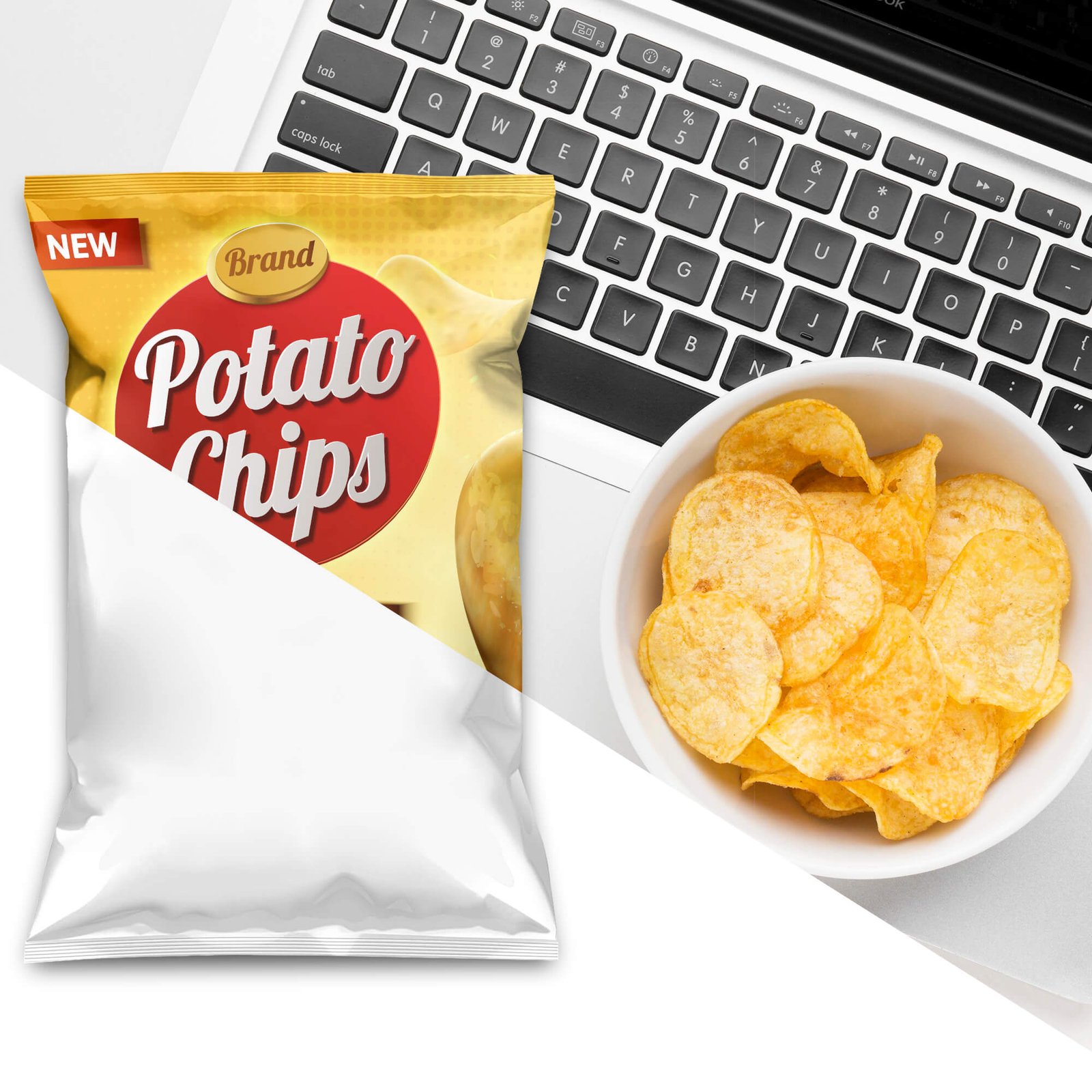 Editable Free Chips Mockup PSD Template