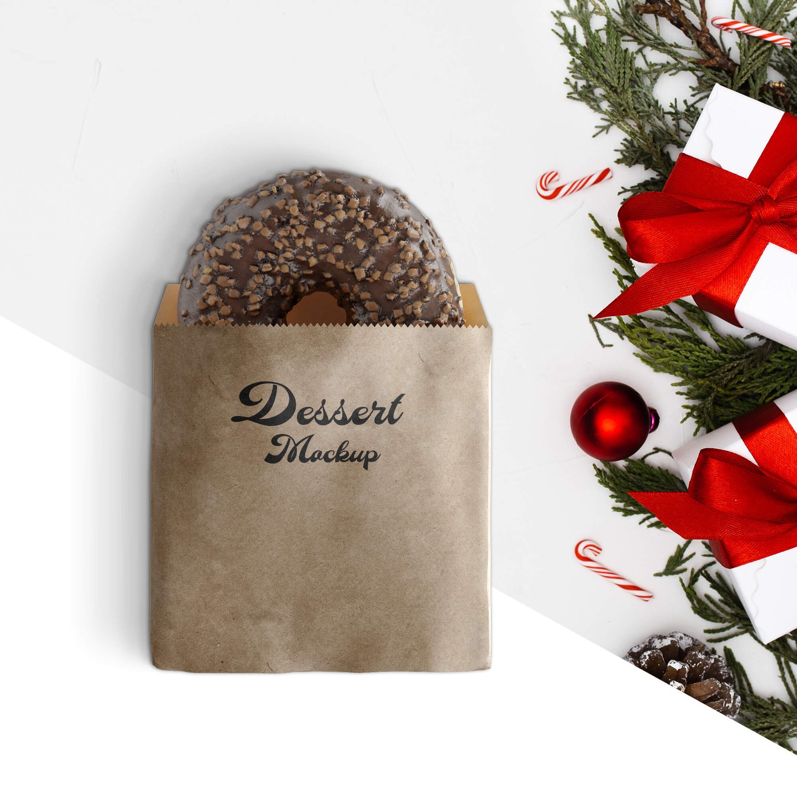 Editable Free Dessert Mockup PSD Template