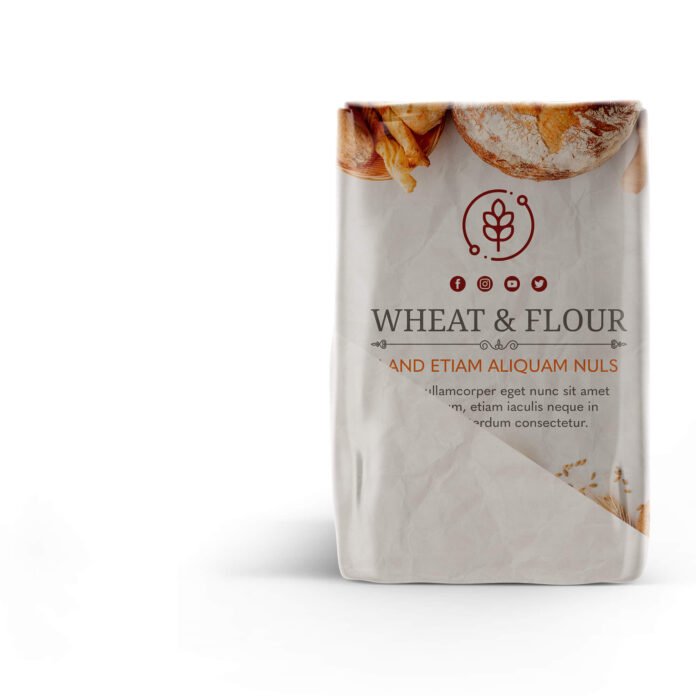 Download Free Flour Bag Mockup PSD Template - Mockup Den