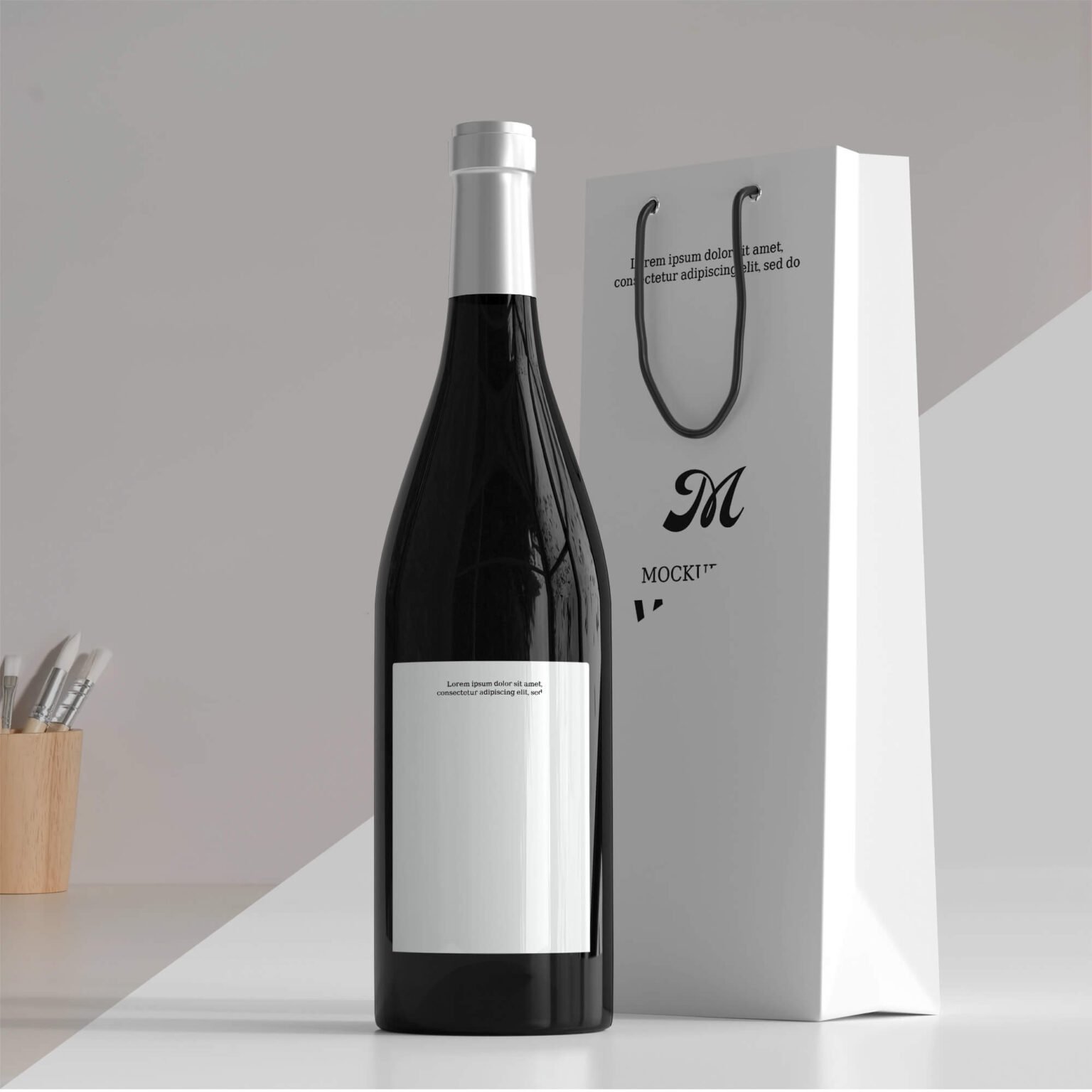 Free Wine Bag Mockup PSD Template - Mockup Den