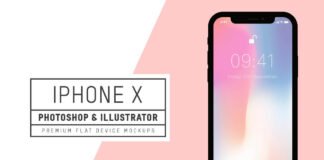 Flat iPhone X Mockups