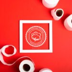 Frame with toilet paper rolls Free Psd