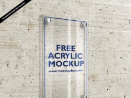 Free Acrylic Mockup PSD Template