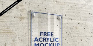 Free Acrylic Mockup PSD Template