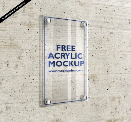 Download Free Acrylic Mockup PSD Template - Mockup Den