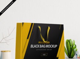 Free Black Bag Mockup PSD Template