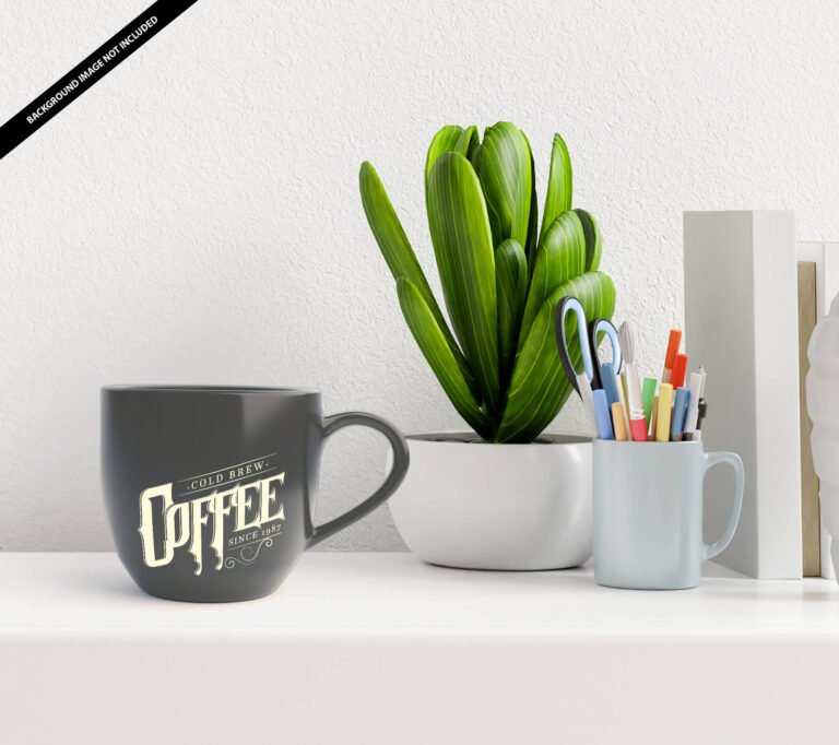Free Black Cup Mockup PSD Template