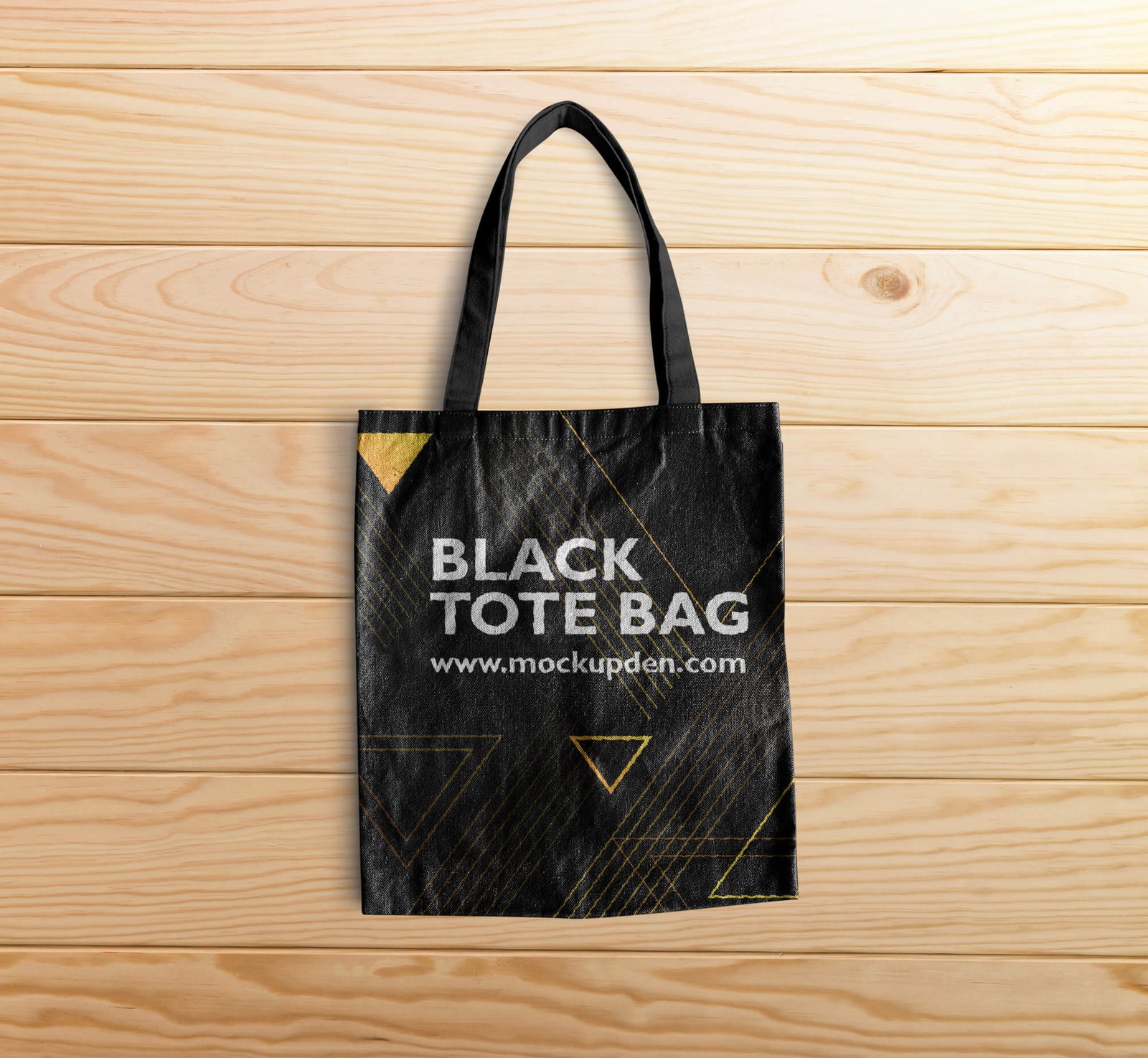 Download Free Black Tote Bag Mockup PSD Template - Mockup Den