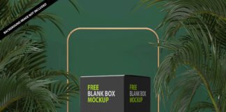 Free Blank Box Mockup PSD Template