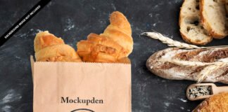 Free Bread Bag Mockup PSD Template
