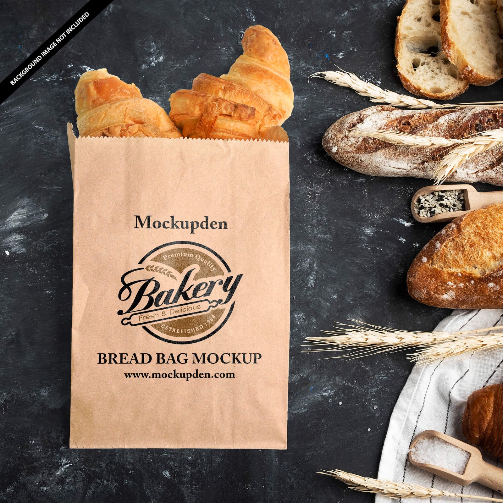 Download Free Bread Bag Mockup PSD Template - Mockup Den