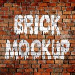 Free Brick Mockup PSD Template