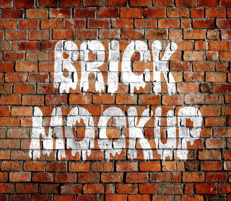 Free Brick Mockup PSD Template