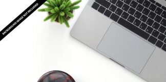 Free Button Mockup PSD Template