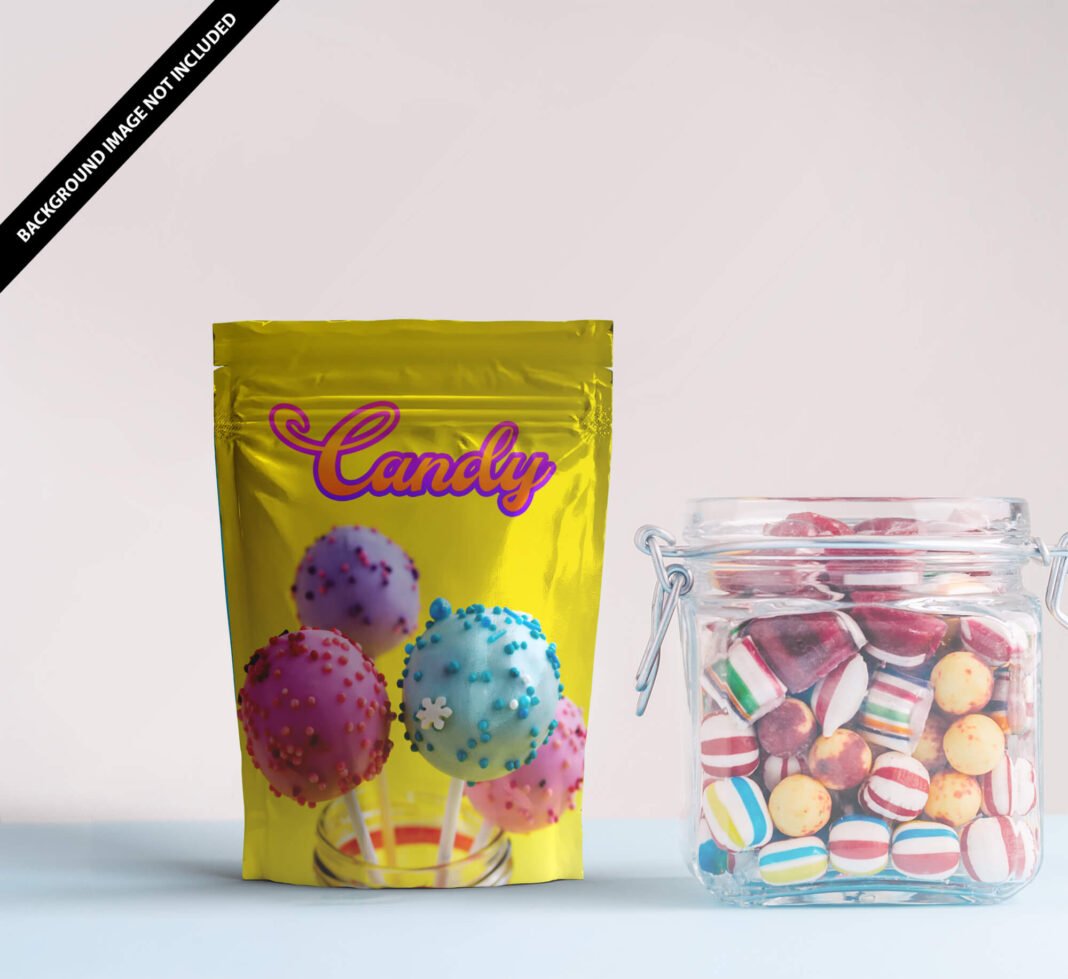 Download Free Candy Bag Mockup PSD Template - Mockup Den