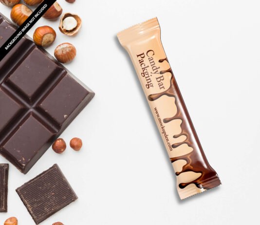 Free Candy Bar Mockup PSD Template