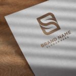Free Cardboard Cutout Logo Mockup PSD Template