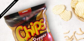 Free Chips Bag Mockup PSD Template