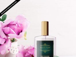 Free Cologne Mockup PSD Template