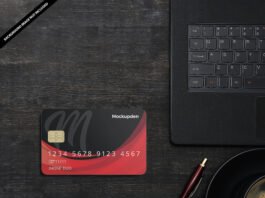 Free Credit Card Mockup PSD Template