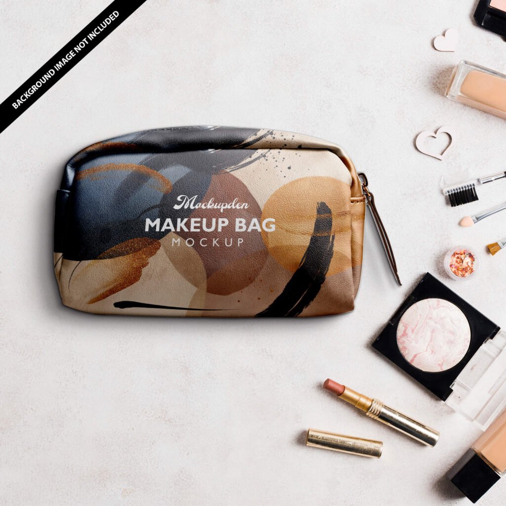 Download Free Makeup Bag Mockup PSD Template - Mockup Den