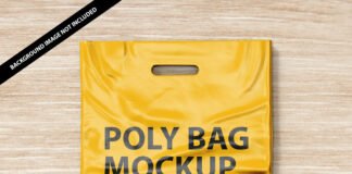 Free Poly Bag Mockup PSD Template