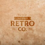 Free Retro Logo Mockup PSD Template