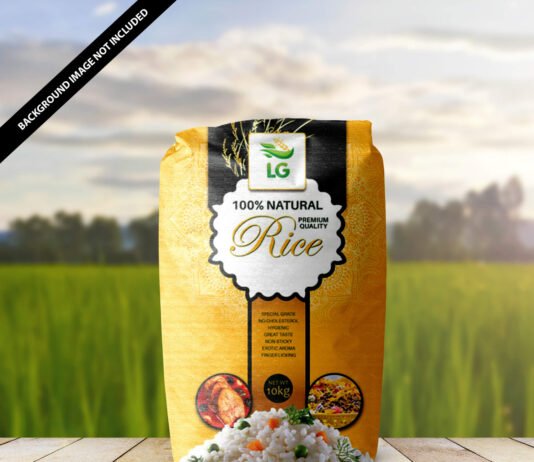 Free Rice Bag Mockup PSD Template