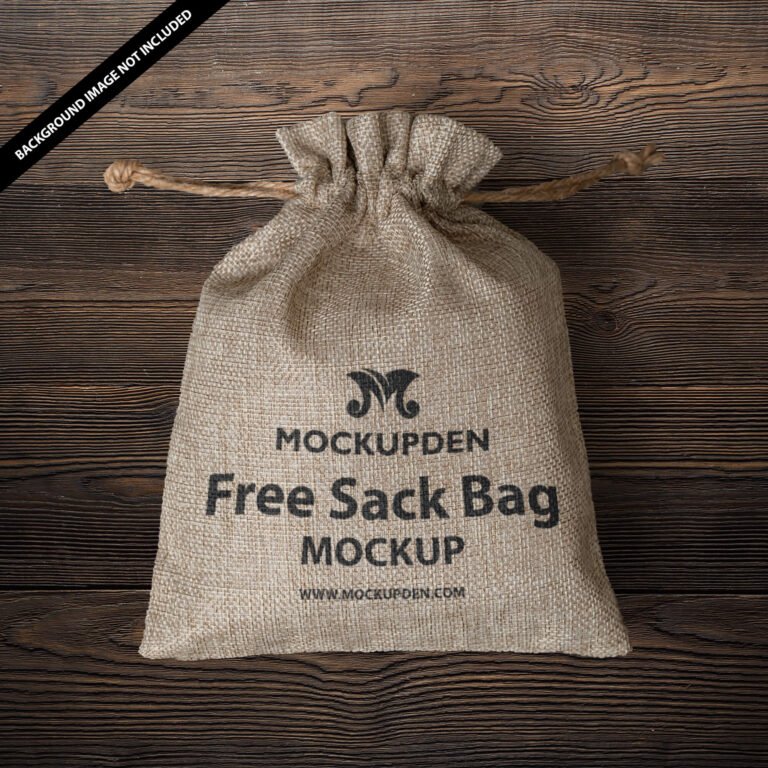 Free Sack Bag Mockup PSD Template