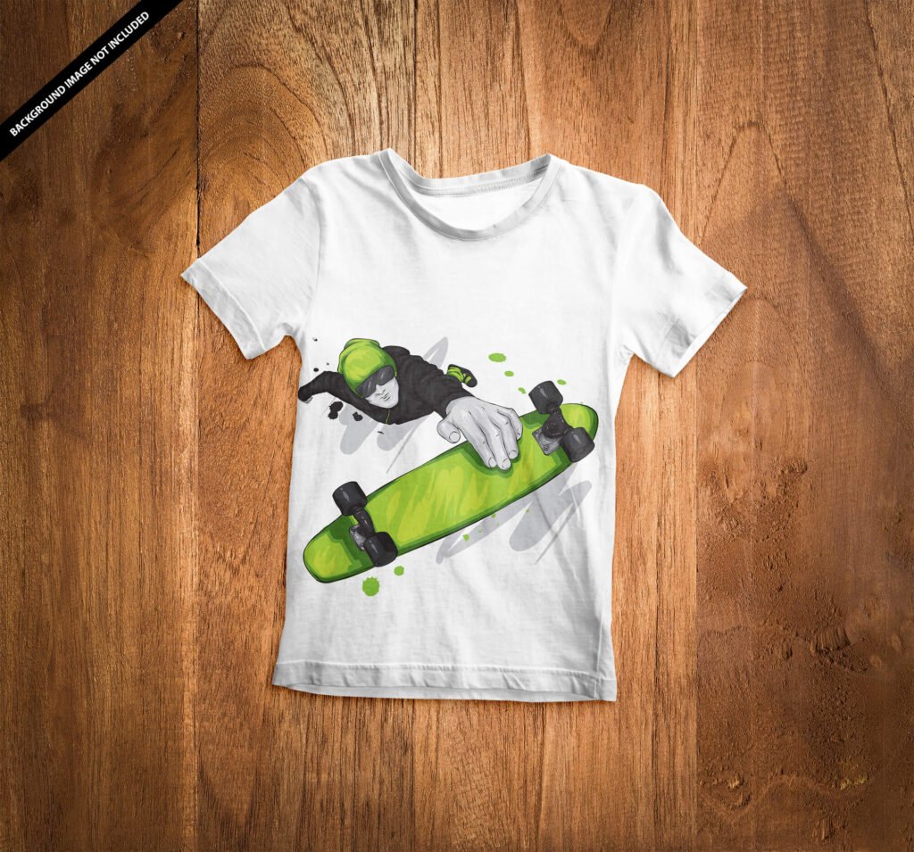 Free T Shirt For Kids Mockup PSD Template
