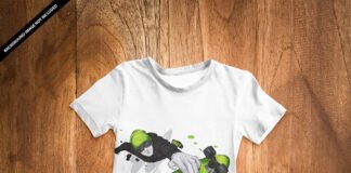 Free T Shirt Kids Mockup PSD Template