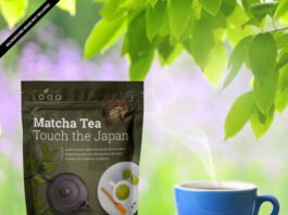 Free Tea Bag Mockup PSD Template