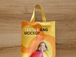 Free Textile Bag Mockup PSD Template