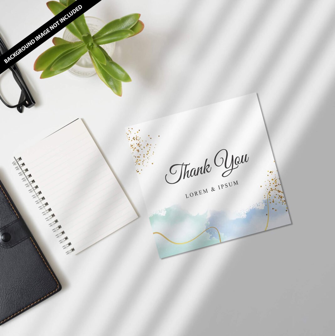 Free Thank You Card Mockup Vol 2 PSD Template   Mockup Den