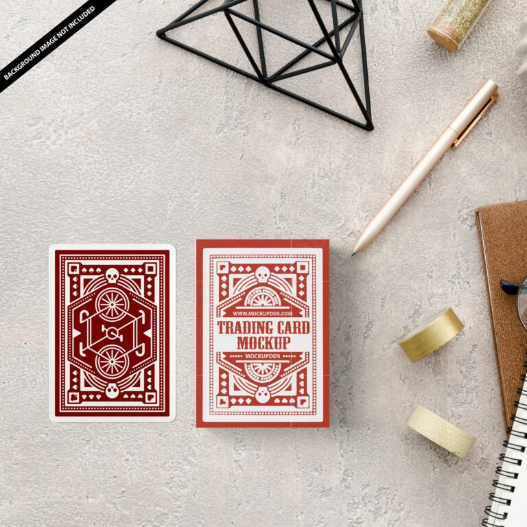 Free Trading Card Mockup PSD Template