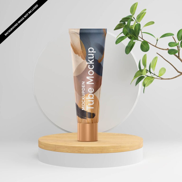 Free Cream Tube Mockup PSD Template