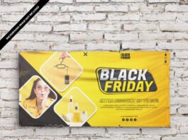 Free Vinyl Banner Mockup PSD Template